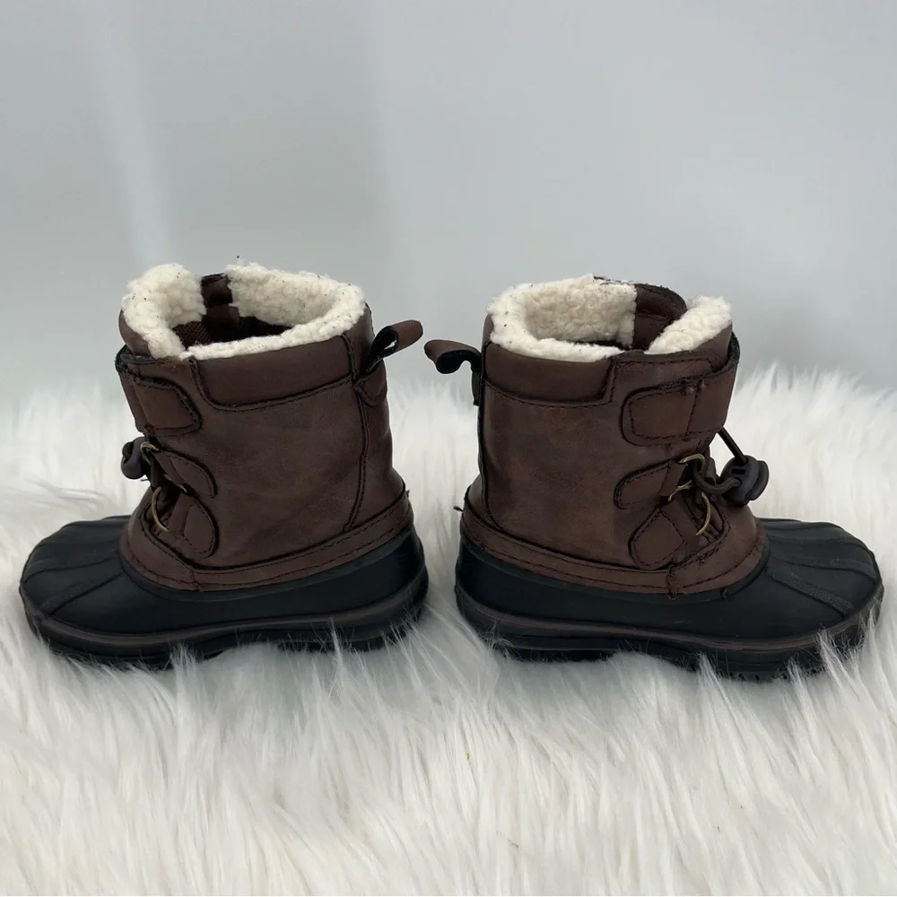 London Fog Collection Boots Size 5 Toddler Brown Cold Weather Winter Shoes
